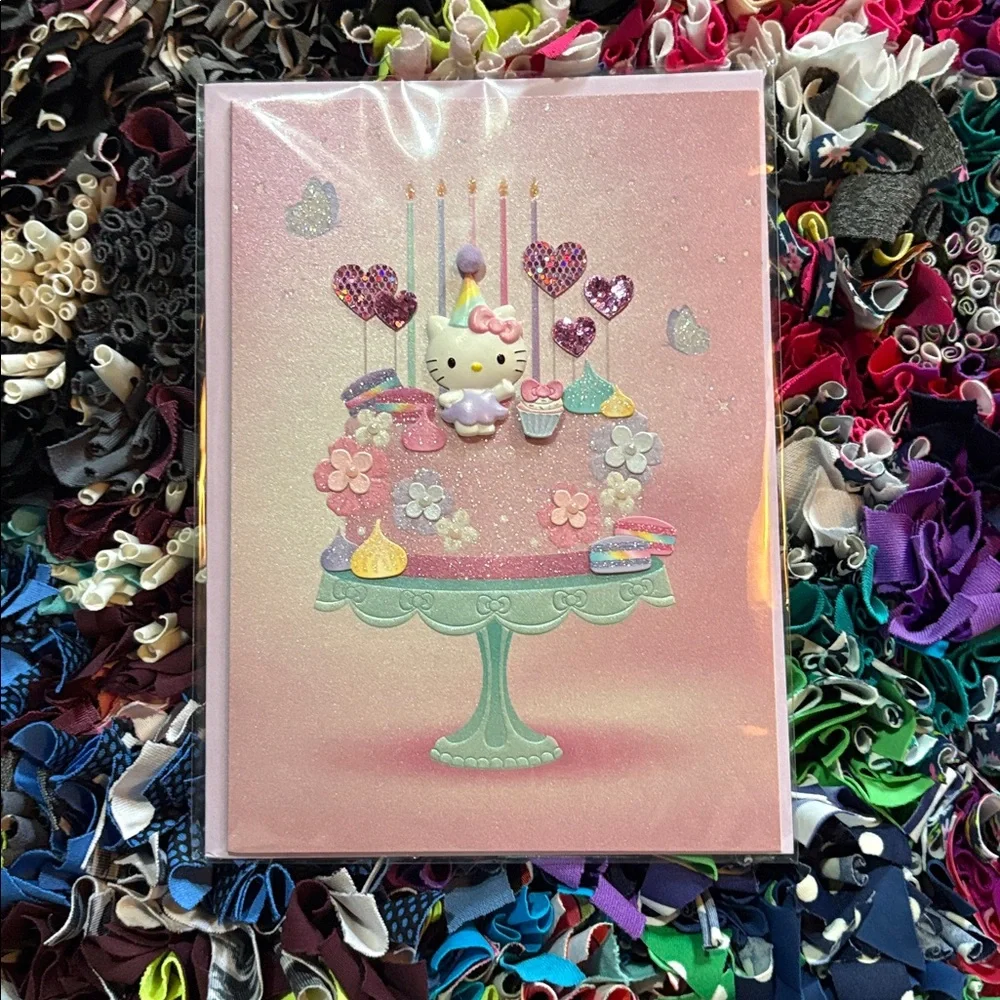 🆕American Greetings-Papyrus “Hello Kitty” 3D Birthday Card
